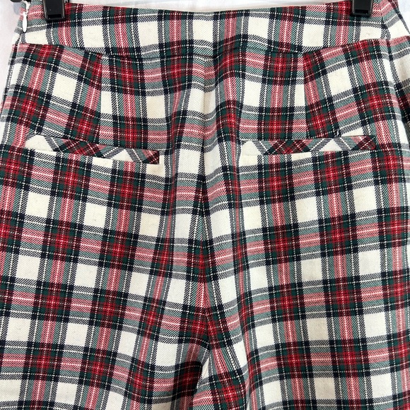 NWT Hunter Bell Melina Pant Red/Multi Plaid Sz 2 - Picture 7 of 9